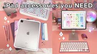 iPad accessories you NEED 2023 🍎 iPad stand amp case apple pencil sleeve keyboards amp more [upl. by Adnolor748]