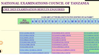 Necta CSEE RESULTS MATOKEO YA FORM FOUR 202324 Jinsi ya Kutazama [upl. by Hennie]