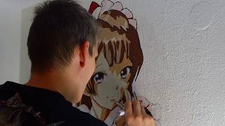 Lets draw Kotori Minami on my wall [upl. by Hillard757]