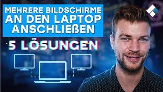 2 Monitore an den Laptop anschließen  5 Lösungen für externe Bildschirme [upl. by Emelen]