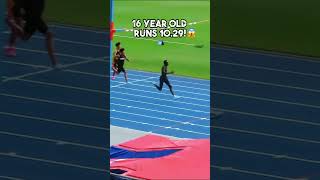 16yearold Gout Gout runs 100m in 1029  2024 QLD Athletic Championshipssportshighlights [upl. by Ilesara]