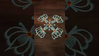 Traditional kolangal design with dots rangoli traditional kolangalshorts youtubeshortstrending [upl. by Gavrilla]