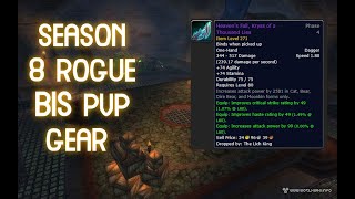 Classic Wotlk Rogue Season 8 PvP Gear Gem Enchant Full Guide [upl. by Penni]