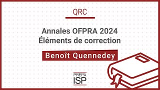 Annales OFPRA 2024  QRC [upl. by Uot]