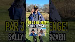 PAR 3 CHALLENGE Who Wins Sally Or Zach shorts golf vs challenge game match competition [upl. by Ahsiele335]