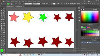 Adobe Illustrator Yıldızda Kaırışım Değişimleri [upl. by Burnsed]
