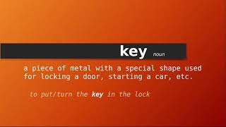 key  Meaning of key  Definition of key  Pronunciation of key [upl. by Bunce978]