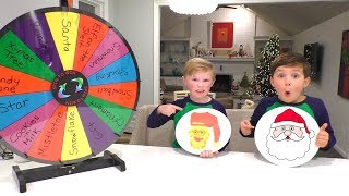 Mystery Wheel Christmas Pancake Art Challenge [upl. by Bradeord]