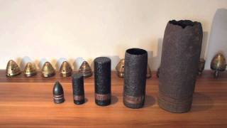 ww1 57mm and 40mm artillery shells [upl. by Mello]