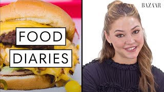 Everything Madelyn Cline Eats In A Day  Food Diaries  Harpers BAZAAR [upl. by Joh]