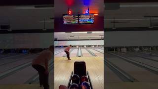 2nd week bowling 2handed because of a sprained wrist 1st double and had to let everyone know [upl. by Newg]