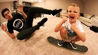 6 YEAR OLD BEATS ME IN CARPETBOARD SKATE [upl. by Ennaitsirhc530]