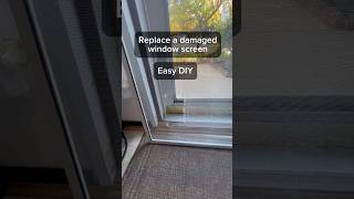 Replace a damaged window screen mesh  Easy DIY diyhomeimprovement diyhomerepair [upl. by Egres519]