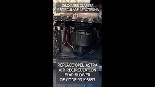 AIR RECIRCULATION FLAP  VALVE  FAN BLOWER REPLACEMENT FOR OPEL ASTRA G H [upl. by Oiramel424]