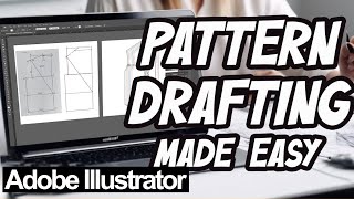 How to Draft Sewing Patterns in Adobe Illustrator EASY [upl. by Verger]