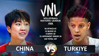 China vs Türkiye  Womens VNL 2024 [upl. by Namilus]