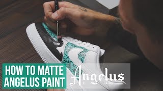 Custom Nike Air Force 1  How to Matte Angelus Paint [upl. by Cyler]