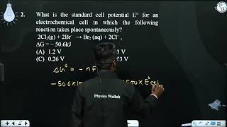 What is the standard cell potential E for an electrochemical cell in which the following re [upl. by Gredel]