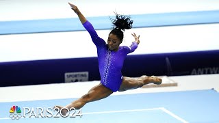 Simone Biles SOARS TO GOLD once again her 4th of these Worlds and 23rd career  NBC Sports [upl. by Chapen]