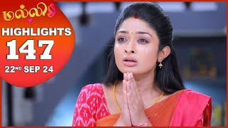 Malli Serial  EP 147 Highlights  22nd Sep 2024  Nikitha  Vijay  Saregama TV Shows Tamil [upl. by Ritter]