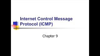 Chapter 9  Internet Control Message Protocol ICMP  Part 2 [upl. by Eibot]