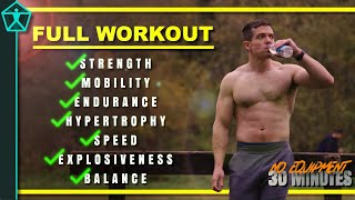 FULL 30 Min Functional Workout for Strength Endurance Mobility Hypertrophy  No Equipment [upl. by Kacey]