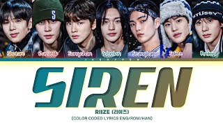 RIIZE ‘SIREN’ Lyrics 라이즈 SIREN 가사 Color Coded Lyrics [upl. by Cofsky]