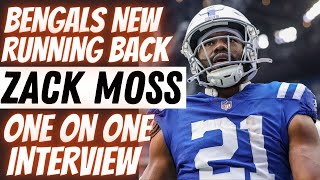 Cincinnati Bengals New Running Back Zack Moss  One on One Interview Welcome to Cincinnati [upl. by Nogem]