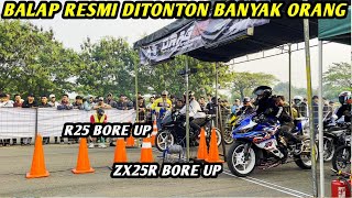 BALAP RESMI 201M‼️ZX25R vs YAMAHA R3 SIAPA PEMENANG NYA [upl. by Jessy]