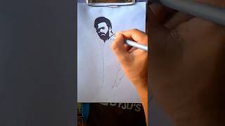 Artblack pen art 📝👍 prabhas bollywood art shortvideo [upl. by Glynn]