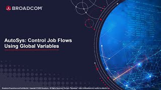 AutoSys Control Job Flows Using Global Variables [upl. by Siuqaj]