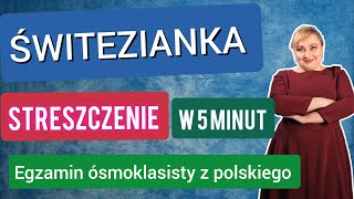 Świtezianka streszczenie na egzamin ósmoklasisty w 5 minut tutaj nawet mniej Plus pytanie w opisie [upl. by Esilenna]