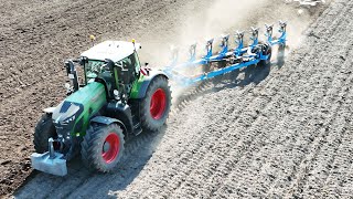 Fendt 942 Vario ploughing w 8 furrow Lemken Diamant 16 [upl. by Nospmoht586]