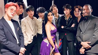 BTS 2019BBMAS CARDIB OFFSET BTS meeting Cardi B and Offset at the 2019 BBMAS [upl. by Ennovihs745]