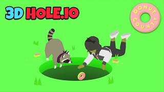 HOLES EVOLUTION  Donut County All Levels HOLEIO in 3D NEW IO GAME [upl. by Ahsiem527]