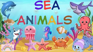 Sea Animals for kids  Aquatic Animals Names and videos English Vocabulary [upl. by Anade796]