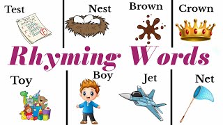 Rhyming words for kindergarten  Rhyming words  Rhyming words for kids rhymingwordsforkids [upl. by Onirefez]