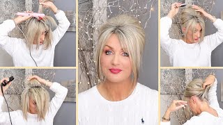 Updo That Last For Days Short Fine Hair  How I Put My Hair Up [upl. by Mattson]