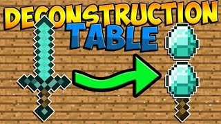 Minecraft Mod Tanıtımları 71 GERİ DÖNÜŞÜM MASASI  Deconstruction Table Mod [upl. by Noyr]