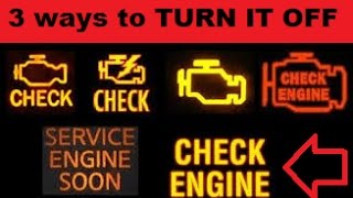 3 ways to turn off CHECK ENGINE without scanner EASY [upl. by Anerhs945]