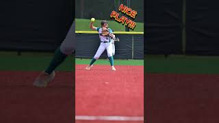 Smooth Moves Shortstop Shines with Sleek Double Play  Softball Highlights [upl. by Catha]