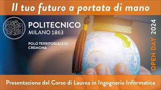 Presentazione del Corso di Laurea in Ingegneria Informatica  Open Day 2024 [upl. by Nolyaj]