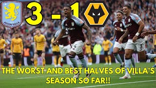 ASTON VILLA ARE JOINT TOP OF THE PREMIER LEAGUE Aston Villa 3 1 Wolves Match Review [upl. by Eilyab]