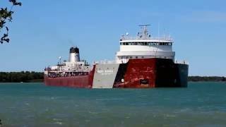 The Roger Blough entering the Neebish Island Rock Cut [upl. by Hannie]