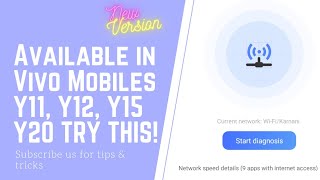 Network diagnostics setting in Vivo IManager in Y11 Y12 Y15 Y20  Try this setting in new Version [upl. by Kingsly]