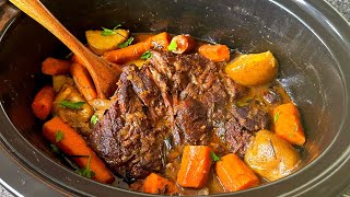 Hundreds of 5Star Reviews Slow Cooker BEEF POT ROAST Recipe Super Flavorful and Tender [upl. by Emmey]