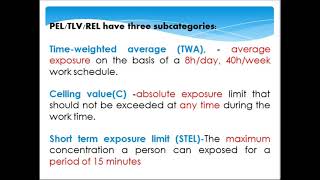 TLV PEL amp RELDefinition and Difference [upl. by Trepur782]