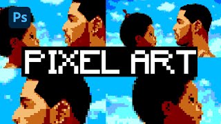 Pixel Art8Bit Photo Effect  Photoshop CC Tutorial [upl. by Innavoj]