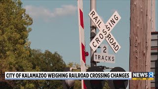 City of Kalamazoo weighing railroad crossing changes [upl. by Eilyak]