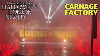 Marathon of Mayhem Carnage Factory at Halloween Horror Nights 30 at Universal Orlando [upl. by Nosae]